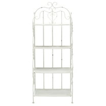 SAFAVIEH Tyrique Outdoor Patio 4 Tier Shelf Unit, Antique White