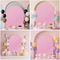 thumbnail image 7 of YOPINCO Pink Princess Party Arch Backdrop Striped Arch Spandex Stretch Backdrop Stand Cover for Wedding Birthday Banquet Boys Girls Shower Ceremony Decoration 3.28×5.9ft, 7 of 7