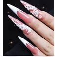 thumbnail image 6 of YIMART 500pcs/Box Clear Acrylic Medium Long Stiletto Nail Tips Easy Coffin Nails Sharp False Nail Art Tips For Nails Salon, 6 of 9