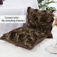 thumbnail image 5 of Unique Bargains 2-Pack 3D Flower Decorative Throw Pillow Covers 16" x 16" Coffee Color, 5 of 8