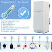 Smad 9.4 Cu ft 64 in*H Propane Refrigerator AC 110V Freezer Large Capacity Frigde Camper Motorhome