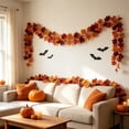 thumbnail image 5 of Yyuenw 78.74in Artificial Maple Leaf Fall Garland Hanging Vine, Autumn Foliage Decor for Halloween Thanksgiving Fireplace Door Indoor Outdoor Home Decor, 5 of 9