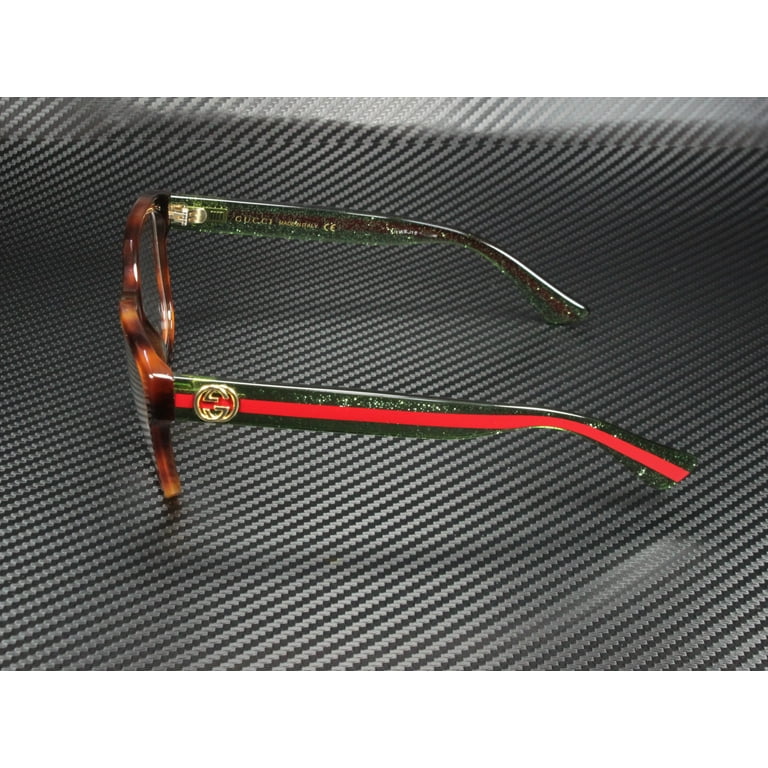 GUCCI Women's Square Eyeglasses, GG0038O 002 Havana, 54mm
