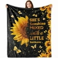 thumbnail image 2 of Sunflower Gifts for Women, Sunflower Gifts, Sunflower Birthday Gifts for Women, Sunshine Gifts for Women, Gifts for Sunflower Lovers, Sunflowers Decor Gifts for Sunflower Lovers Blanket 60" X 50", 2 of 7