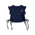thumbnail image 2 of Hrsba Girls T Shirt Solid Color Short Sleeve Ruffle Crew Neck Top With Drawstring For Girls Casual Summer Soft Lightweight Cute Fashion Top, 2 of 6