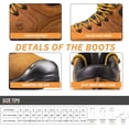 thumbnail image 4 of AEGISWARM Steel Toe Work Boots for Men Waterproof Durable Crazy-Horse Non Slip Industrial and Construction Safety Footwear Mens Work Boots, 4 of 6