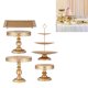 thumbnail image 5 of Juego de 5 Soportes para Tartas de Metal Dorado Nikou, 5 of 12