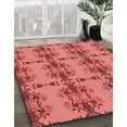 thumbnail image 3 of Ahgly Company Machine Washable Indoor Round Transitional Red Area Rugs, 8' Round, 3 of 7
