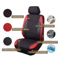 thumbnail image 2 of Fundas para asientos de coche Flying Banner, fibra de carbono, malla de aire, color rojo, 2 of 9