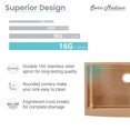thumbnail image 3 of Rivage 33 x 21 Stainless Steel, Single Basin, Farmhouse Kitchen Sink with Apron in Rose Gold, 3 of 7