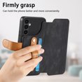 thumbnail image 6 of Compatible with Samsung Galaxy S24 FE Wallet Case with RFID Blocking Card Holder,With Wrist Strap Kickstand, PU Leather Flip Case with Magnetic Closure, Shockproof Interior Protective Cover,Black, 6 of 12