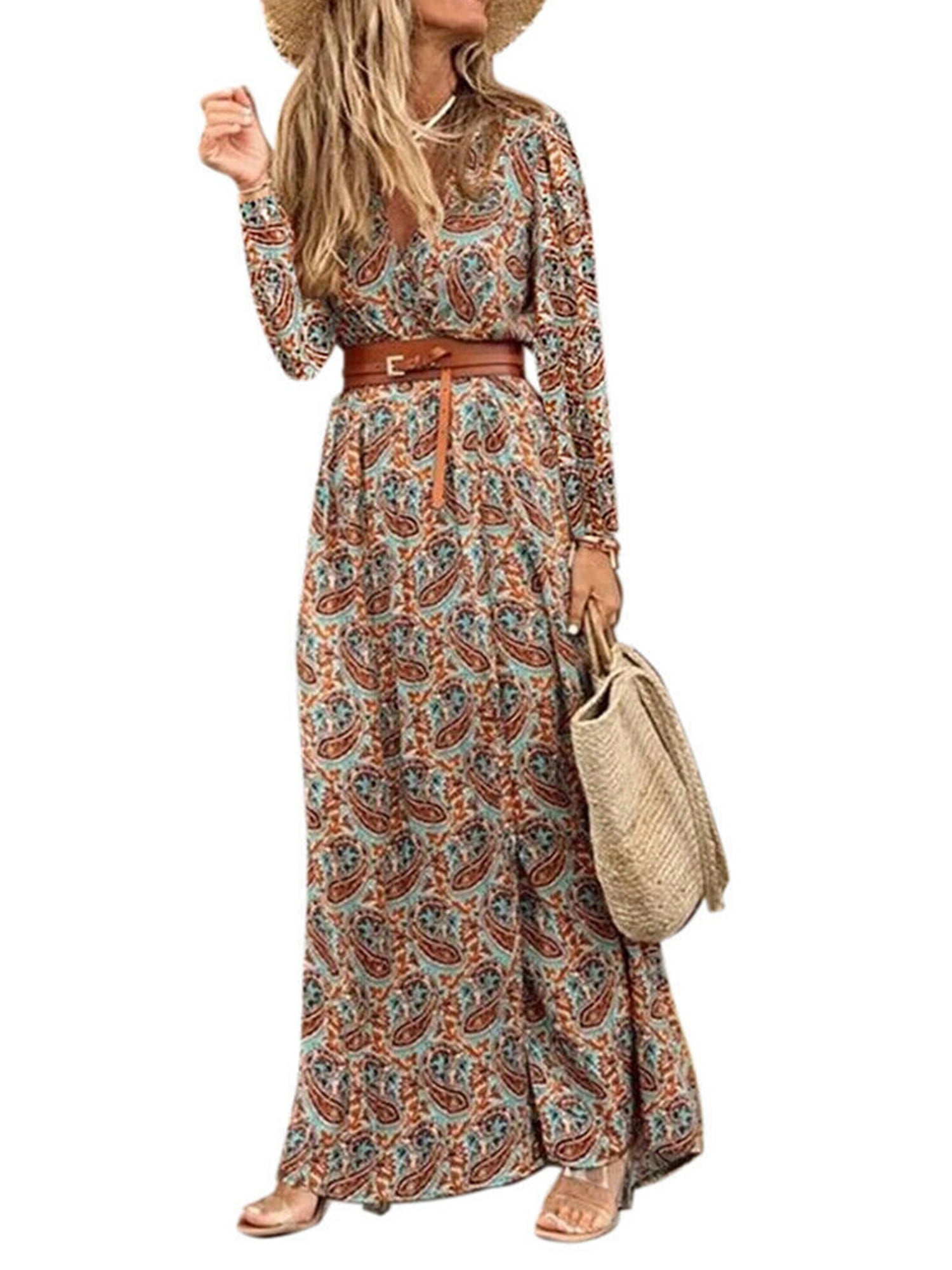 boho womens maxi dress