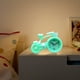 thumbnail image 5 of Reloj Despertador para Dormitorio,Reloj de Escritorio Silencioso en Forma de Bicicleta,7.01x4.72x2.36In Plástico Operado Por Batería Azul para Niños Sala de Estudio Reloj Despertador para Niños,Decora, 5 of 6