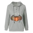 thumbnail image 4 of Sudaderas de Acción de Gracias Para Mujer, Manga Larga, Estampado Informal, Cuello Redondo, Capucha Suelta, Bolsillo Con Cordón, Tops Odeerbi ODB203658, 4 of 4
