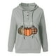 thumbnail image 4 of Sudaderas de Acción de Gracias Para Mujer, Manga Larga, Estampado Informal, Cuello Redondo, Capucha Suelta, Bolsillo Con Cordón, Tops Odeerbi ODB203657, 4 of 4
