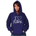 thumbnail image 3 of I Love Fishing Hook Heart Cute Cool Women Plus Size Graphic Pullover Hoodie Brisco Brands 2X, 3 of 4