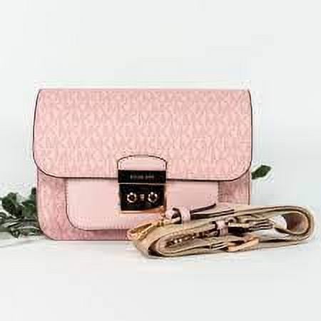 MICHAEL KORS 35T2GS9M2B Sloan Editor Medium Logo Messenger Bag In Powder Blush