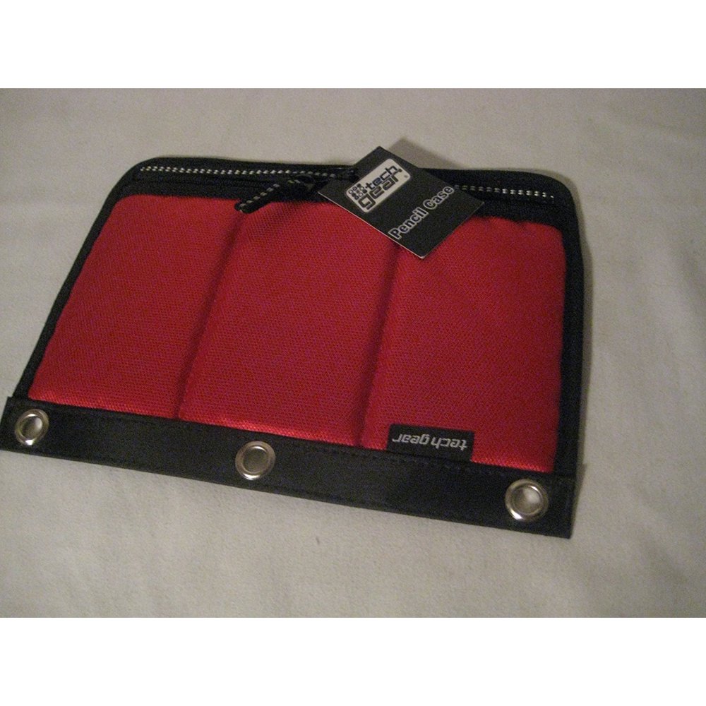 Pencil Case Red and Black, Qty is 1, Pencil Case By Tech Gear Walmart