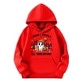 thumbnail image 4 of Little Boys Hoodie for Kids Sweatshirt Pullover Casual Loose Cute Print Long Sleeve Hoodie Casual Basic Pullover ,Size 7-8T , Red, 4 of 4