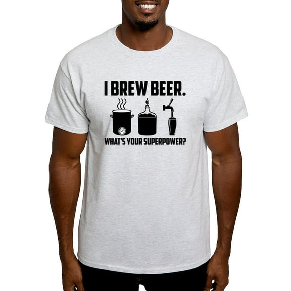CafePress - I Brew Beer. What's Your Superpower? T Shirt - Men's Classic Graphic T-Shirt