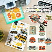 Koala Glossy Sticker Paper for Inkjet Printer 8.5x11 Inch Self-Adhesive Photo Paper 50 Sheets, Printable Sticker Paper for Printers DIY Photo Stickers, Labels, Decors