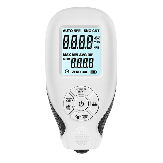 Riwcyla 0,2000UM Thickness Gauge High Precise LCD Digital Automobile Film Thickness Meter Car Paint Coating Thickness Tester Three Probe Modes Units Switching with Automatic Compensation Algorithm