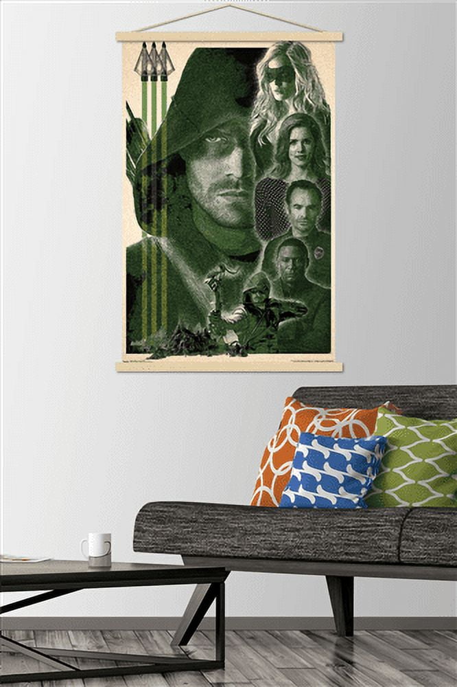 DC Comics TV - Arrow - Group Wall Poster with Wooden Magnetic Frame, 22.375" x 34"