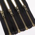 thumbnail image 4 of 31.5 Inch Antique Brass Separating Jacket Zipper (31.5" Anti-brass)y-teeth Metal Zipper Heavy Duty Metal Zippers For Jackets Sewing Coats Crafts, 4 of 5