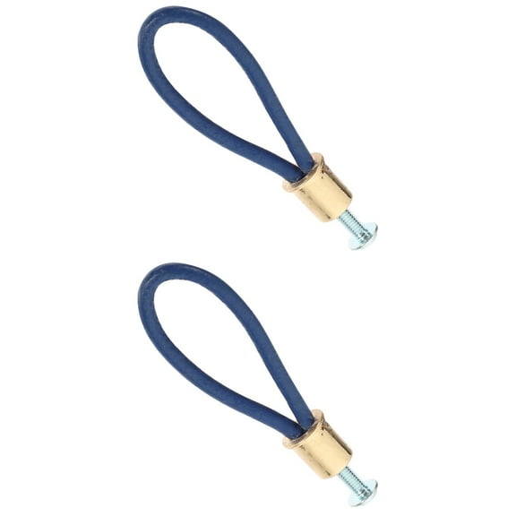 FRCOLOR 2pcs Leather Rope Handle Attic Pull Down Cord Simple Farmhouse Door Knob Door Pull