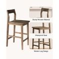 thumbnail image 3 of Joyyskill Wood Bar Stools Set of 2, Counter Height Barstools Armless Farmhouse Wooden Bar Dining Chairs with Solid Wood Legs, Brown, 3 of 5