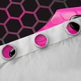 thumbnail image 4 of Manfei Neon Gamepad Black Out Curtains,Modern 3D Geometric Curtains Pack of 2 (42x63 Each),Pink Black Geometric Bedroom Curtains For Boys Kids,Super Cozy Bedroom Decor, 4 of 6