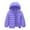 Purple, variant on Toddler Winter Coat Boys Puffer Jacket with Pocket Zipper Winter Hoodies Coat Windproof Warm Thick Parka for Teen 5-6 Years
