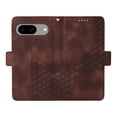 thumbnail image 5 of ELEHOLD For Google Pixel 8 Leather Wallet Phone Case, Embossed Diamond Folio Flip Cover, Card Holder Cash Slot, Stand Support, Wrist Strap Lanyard -Coffee, 5 of 11