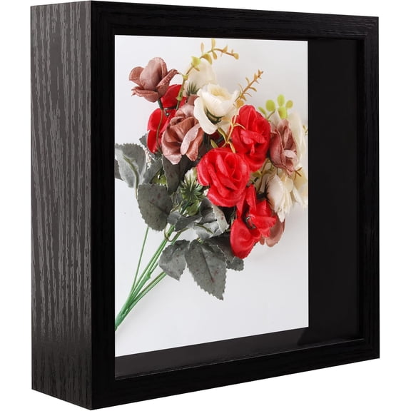 8x8 Shadow Box Frame,Display Case,,,Thicker,Inner Deep 1.8In,Black