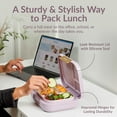 thumbnail image 3 of Bentgo Modern - Adult & Teen Bento Lunch Box; 3-4 Compartments, Leak-Resistant, 5.5 Cup Capacity/44 fl oz, Improved Locking Clips, Reusable, BPA-Free, Dishwasher/Microwave Safe Tray (Orchid), 3 of 9