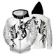 thumbnail image 4 of Sudadera con capucha con cremallera de otoño para hombre, sudaderas casuales con capucha para hombre, sudadera con capucha con estampado de calavera, sudadera con capucha estampada moderna, holgada y, 4 of 4