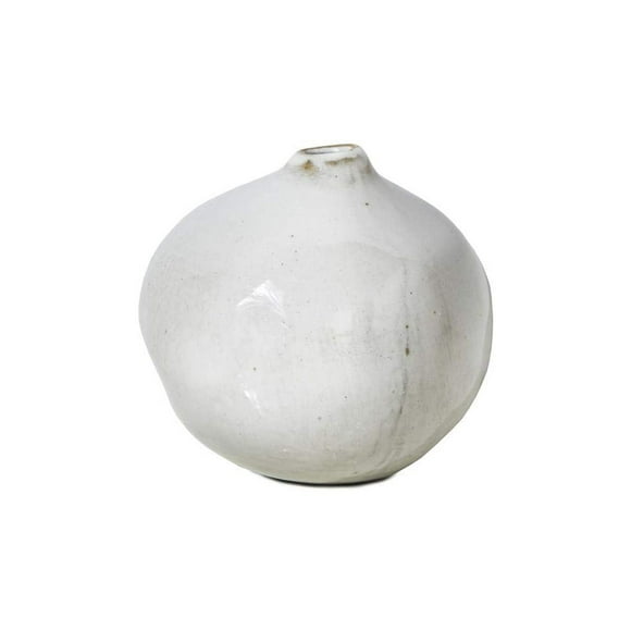 Serene Spaces Living Free-Form Glazed Ceramic Pomegranate Bud Vase Set of 4- Centerpiece for Vintage Weddings Events Measures 3.5"" Tall and 3.75"" Diameter