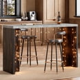 thumbnail image 3 of Garvee 63Inch Large Home Bar Unit, 2-Tier Mini Bar Table Height Pub Table with Footrest, Modern Coffee Bar Cabinet for Home Kitchen, Bistro, Dining Room, Living Room, 3 of 9