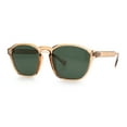 thumbnail image 5 of Mens Hipster Keyhole Rectangle Horn Rim Plastic Nostalgic Sunglasses Peach - Green, 5 of 7