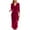 Red, variant on IROINNID Long Dress for Women Formal Wedding Guest Formal Dress Velvet Chiffon Lace-up Dress Elegant Long Sleeve Evening Gown Solid Color Slimming Skirt,Green