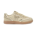 thumbnail image 3 of LUCKY STEP Womens Fashion Sneakers with Bow Detail Comfort Casual Shoes,Beige&Gold, 3 of 6