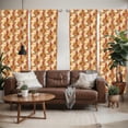 thumbnail image 2 of Ambesonne Floral Window Curtains, Ornate Paisley, Each 28" W x 63" L, Orange Yellow and Red, 2 of 5