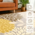 thumbnail image 5 of TWINNIS Area Rugs Floral Boho Rug Floor Carpet for Living Room Bedroom,6'x9',Khaki, 5 of 7