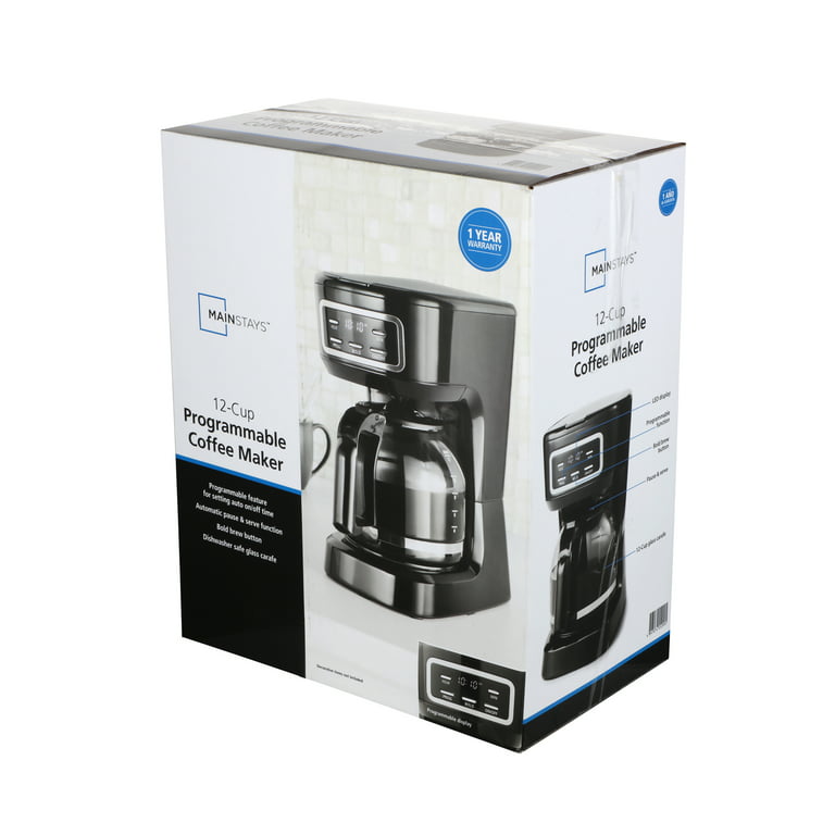 MAINSTAYS 12 CUP PROGRAMMABLE COFFEEMAKER Reviews