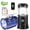 Black&Blue, variant on Solar Lantern Flashlights, Rechargeable Camping Lantern Led, Collapsible & Portable for Emergency, Hurricanes, Power Outage, Storm (Black 1)