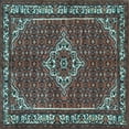 thumbnail image 1 of Ahgly Company Indoor Square Medallion Light Blue Traditional Area Rugs, 4' Square, 1 of 4