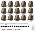thumbnail image 2 of Outdoor Patio Decorative Lantern Rattan String Lights - 15LEDs/15FT Rattan Wire Ball Style, Battery Operated Indoor Outdoor Waterproof Patio String Light for Home Pergola Porch Party Backyard Camping, 2 of 5