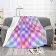 thumbnail image 2 of Plaid Texture Design Throw Blanket, Super Soft Anti-Pilling Flannel Bed Blankets, 60"x50", 2 of 8