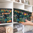 thumbnail image 5 of CURLYOOT Animal Forest Wildlife Zebras Flamingo Storage Bins with Lid, Decorative Fabric Storage Boxes, Foldable Closet Shelf Organizer Baskets for Bedroom, Living Room, Home, 5 of 8