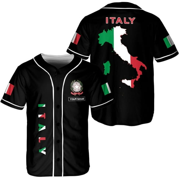 Personalized Italia Jersey, Italian Soccer Shirt Baseball Italia Pride Flag Jersey Men Women Flag Italy Shirts (S)